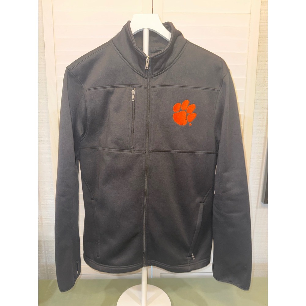 Gen2 Clemson Tigers Jacket Mens Black Full Zip Fleece Lined Thumbhole Medium